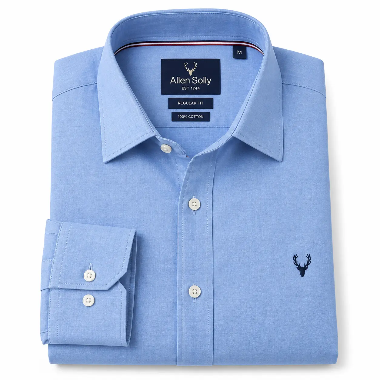 Allen Solly Men's Cotton Regular Fit Shirt (Light Blue)
