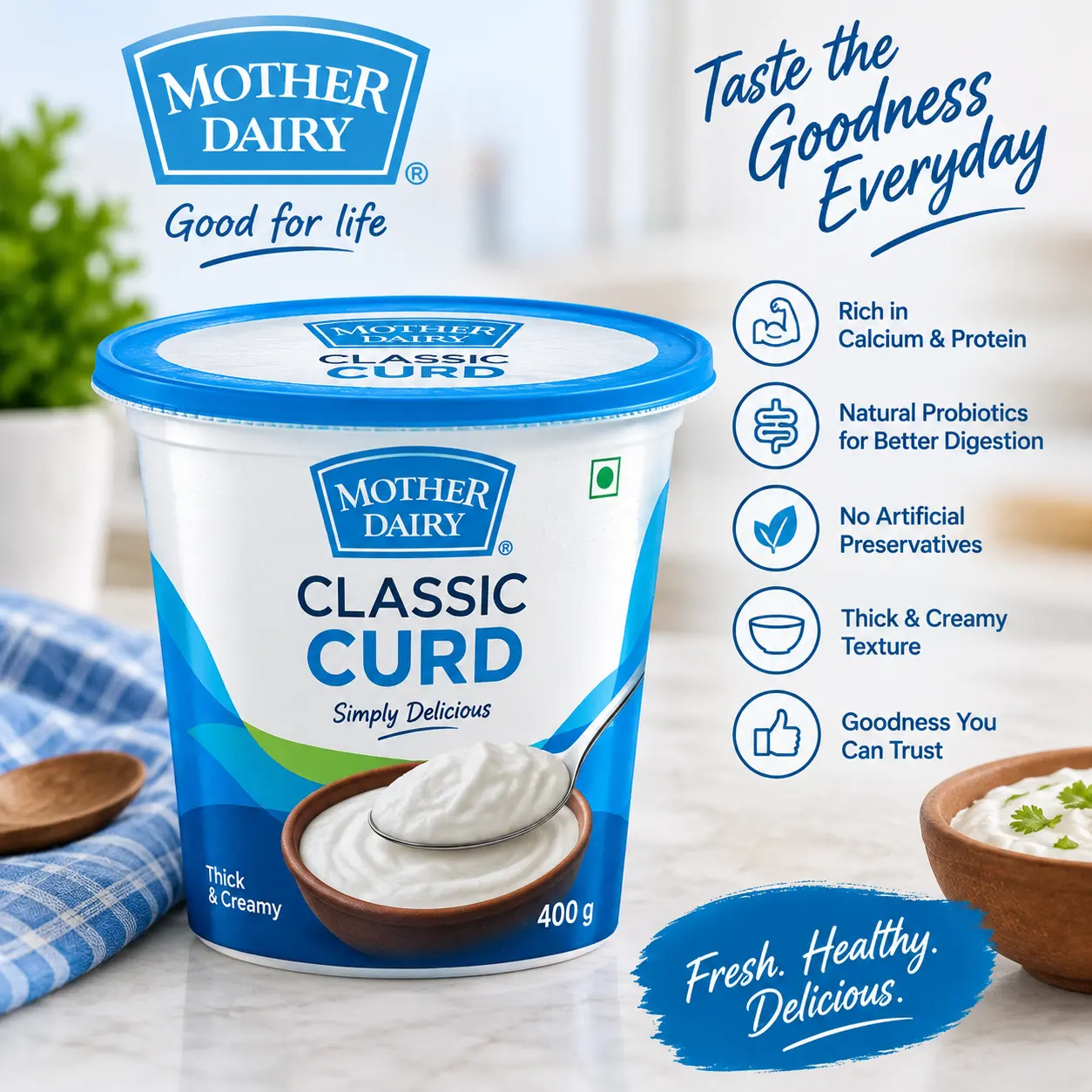 Mother Dairy Classic Curd (400g)